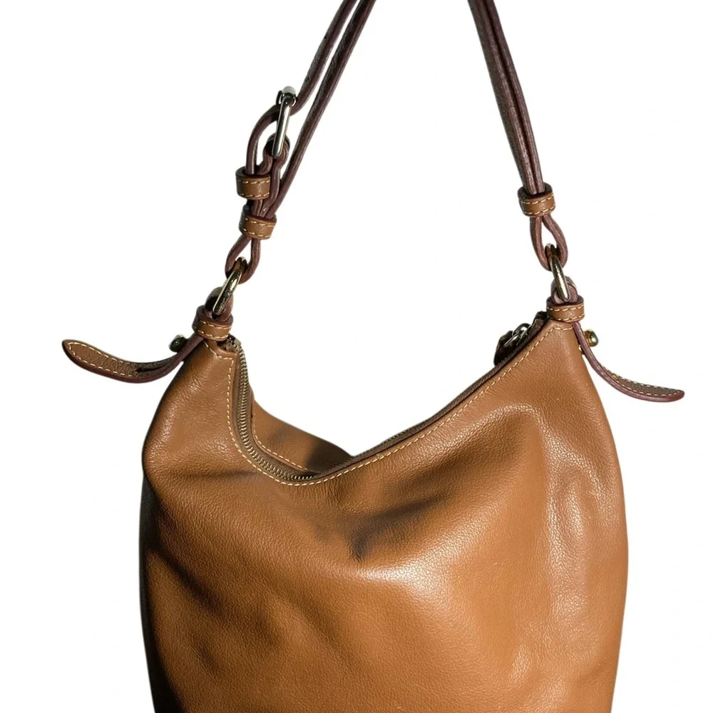 Vintage Dooney & Bourke Brown Leather Shoulder Bag J1530967